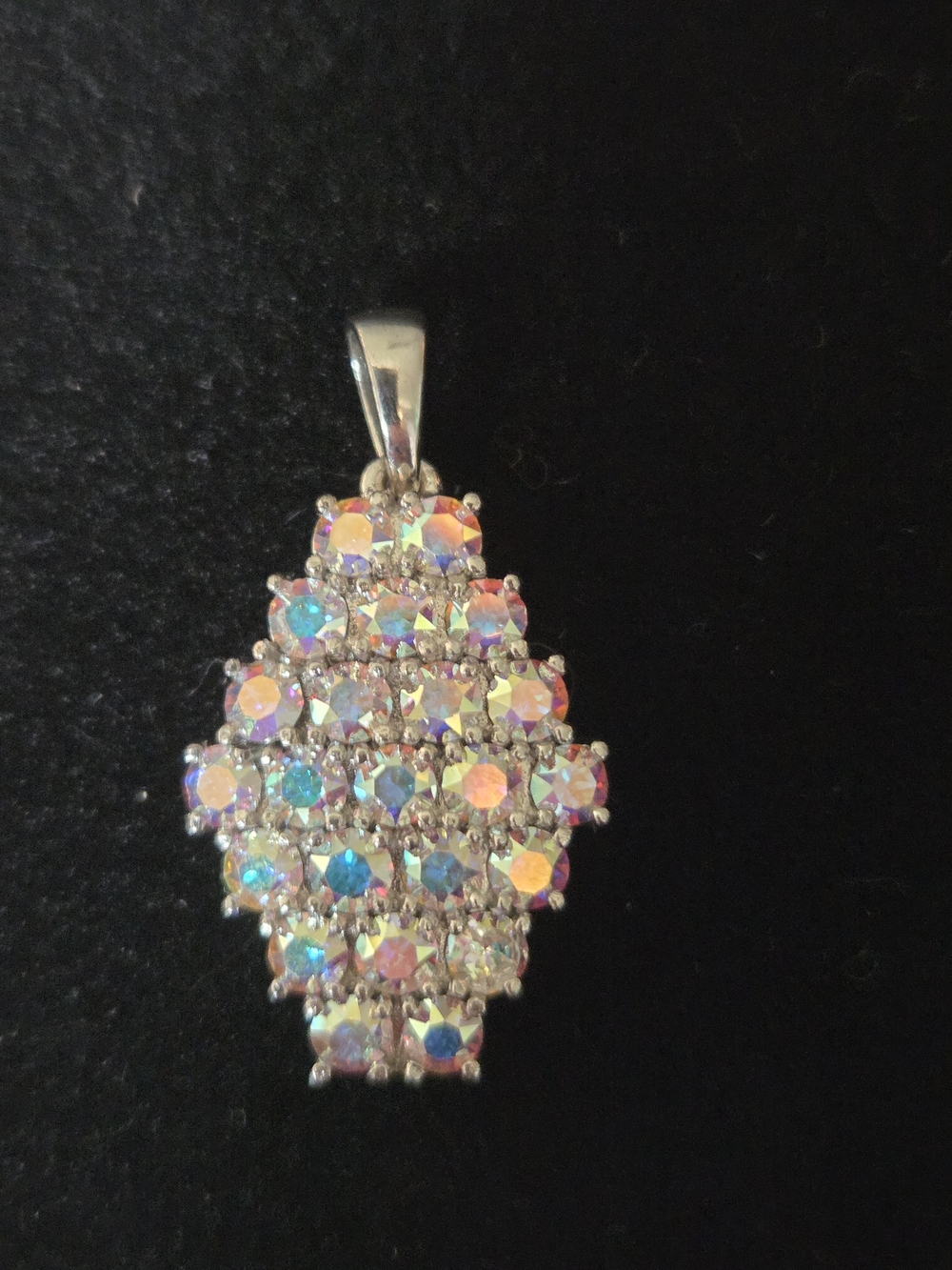 Swarovski Crystal Aurora Borealis 950C Copper Pendant